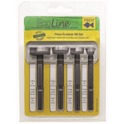 901 Juego de 4 Brocas profesionales de madera Ecoline en Blíster Urko
